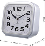 Tinload 5.5" Large Analog Alarm Clock Silent Non Ticking, Gentle Wake, Beep - Image 3