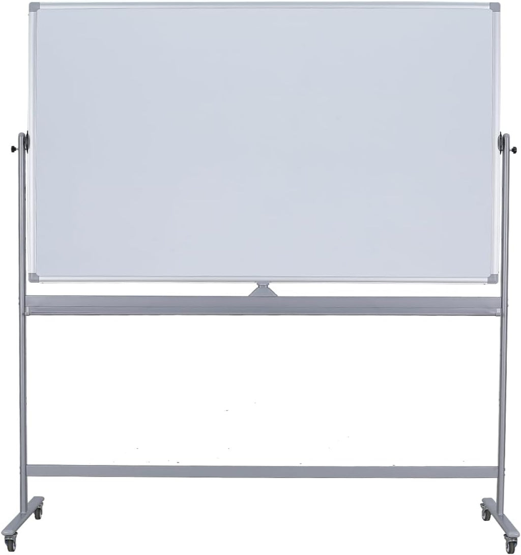 DexBoard Double-Sided 72" x 48" Mobile Whiteboard, Extra Large Rolling Magnetic