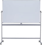 DexBoard Double-Sided 72" x 48" Mobile Whiteboard, Extra Large Rolling Magnetic