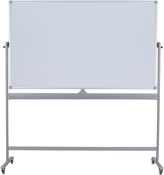 DexBoard Double-Sided 72" x 48" Mobile Whiteboard, Extra Large Rolling Magnetic by DexBoard