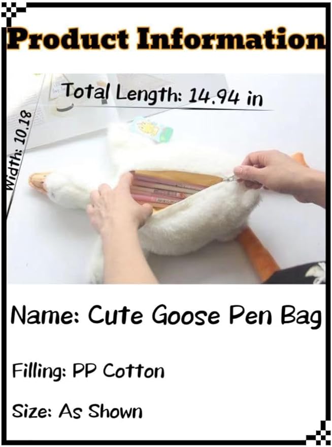 XZR Cute Pen Bag Case Box Stocking Stuffers Cute Creative Animal Cartoon Large - Image 4