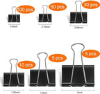 200PCS Binder Clips Paper Clamps Assorted Sizes, Mini and Micro, 6 Sizes - Image 2