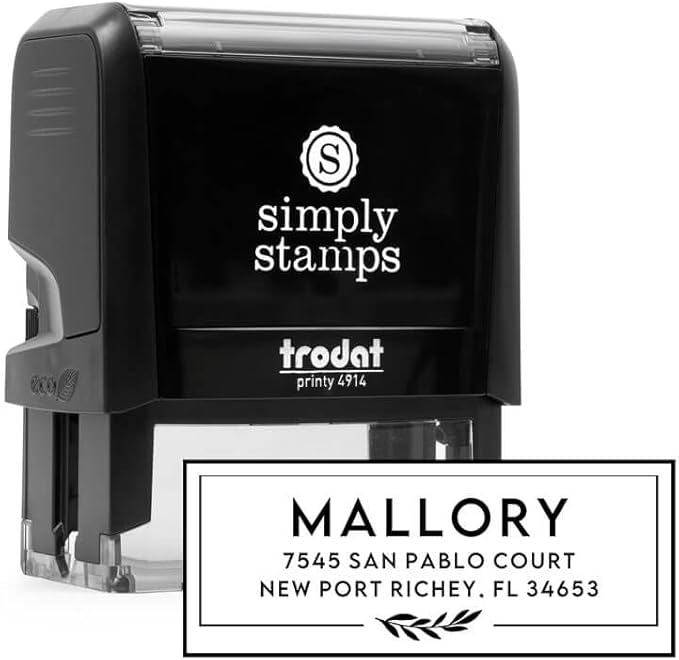 Custom Floral Address Stamp | Choose from 12 Designs | Multiple Ink Color by 904Custom