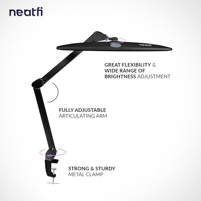 Neatfi Elite HD XL Task Lamp, 3 Adjustable Light Modes, 22 Inches Wide - Image 3
