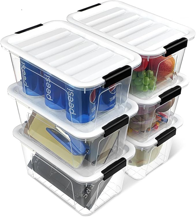 EOENVIVS Plastic Storage Bins by EasyCozyHomey