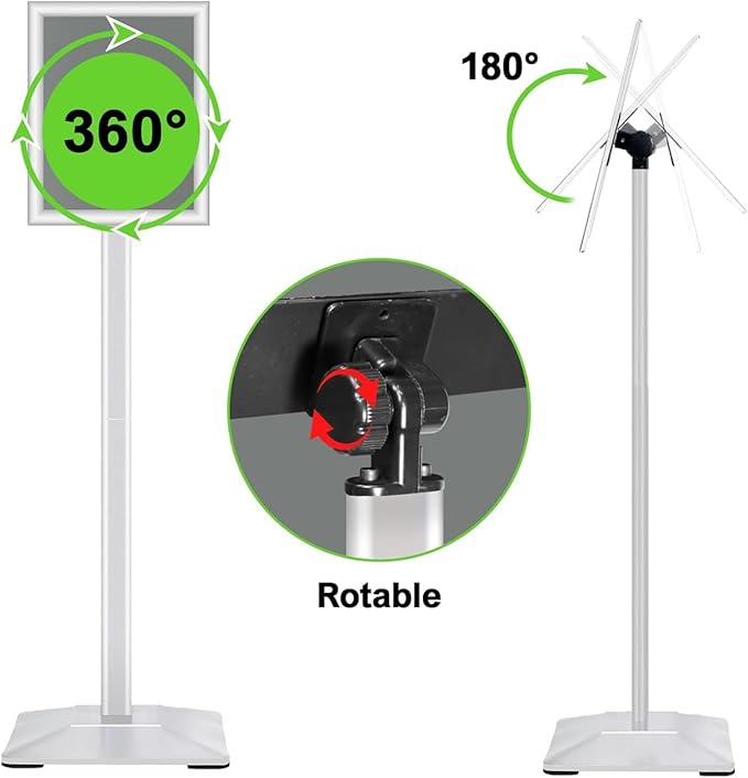 INNOVSIGN 3Packs Heavy Duty Adjustable Pedestal Poster Sign Stand, 8.5x11 - Image 4