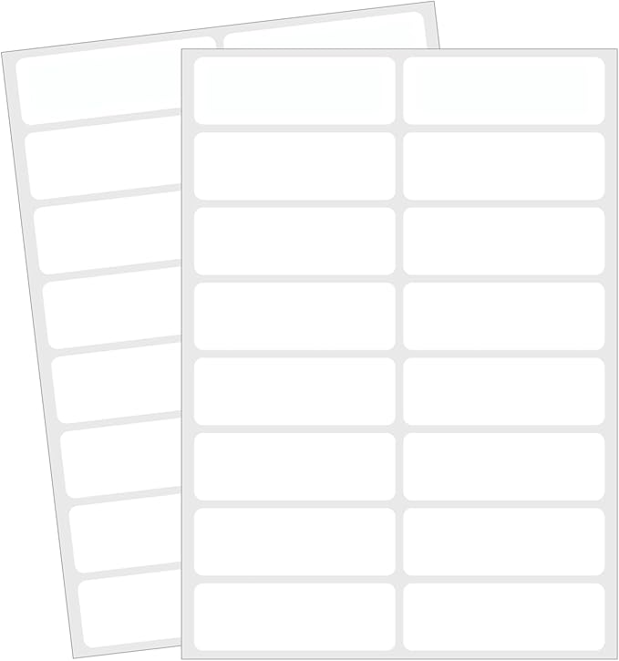 Blank Removable Labels, 1x3 Inch White Freezer Labels by STARLIBOO