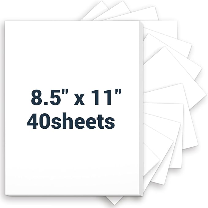 Cardstock 8.5 x 11, Thick Printer Paper 75 lb/200 gsm, 40 Sheets Card Stock by Glyanlee