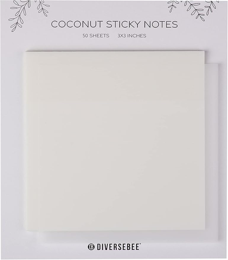 DiverseBee 50 Sheets Pastel Transparent Sticky Notes, 3x3” Clear Sticky Tabs by DiverseBee