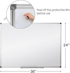 XIWODE 24x36 Inch Magnetic Dry Erase Whiteboard，Silver Aluminum Frame - Image 3