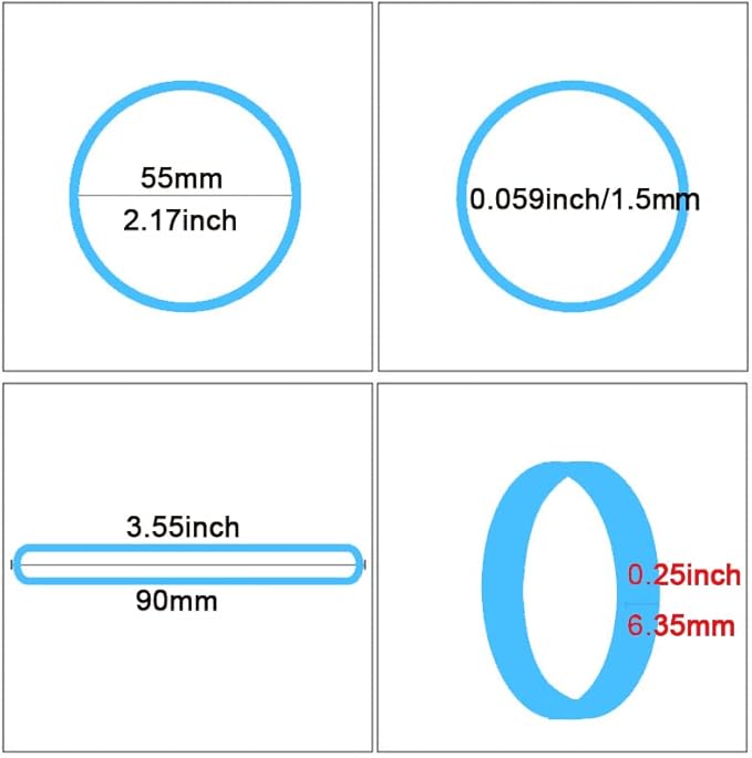 AMUU Rubber Bands Size # 64 Blue 0.5bl Rubber Band 110pcs #64 rubber band - Image 3