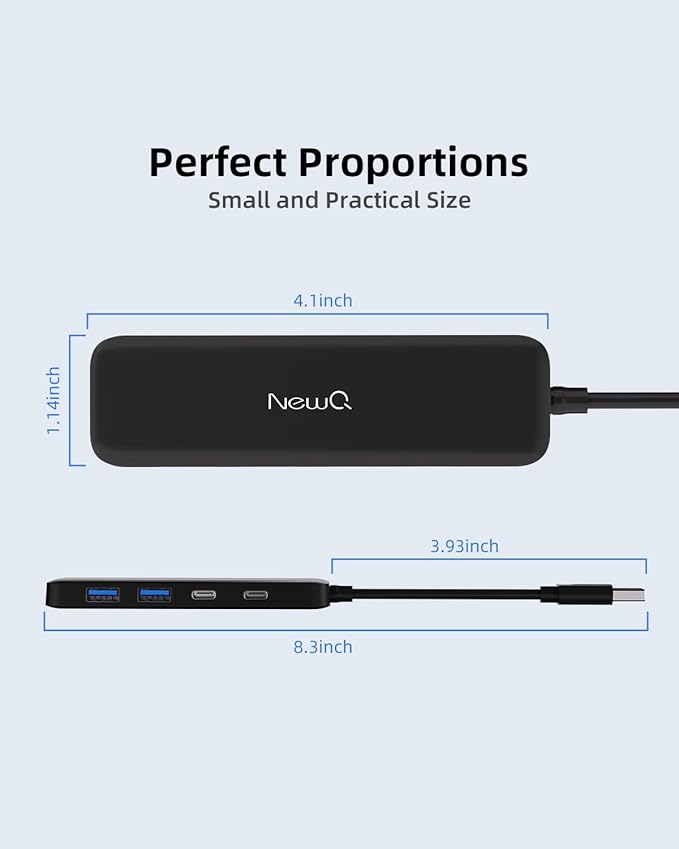 Dual USB C USB A 3.0 Hub: USB Hub 4 Ports - Image 7