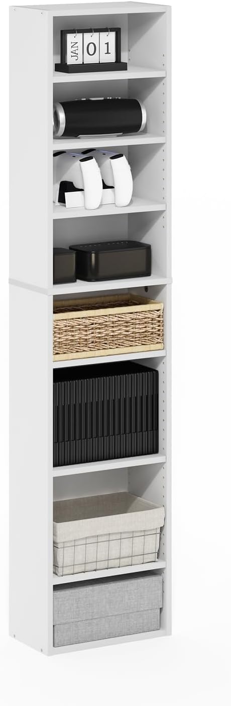 Furinno Indo DVD Shelf, 8-Tier CD Rack, Media Shelf - Image 5