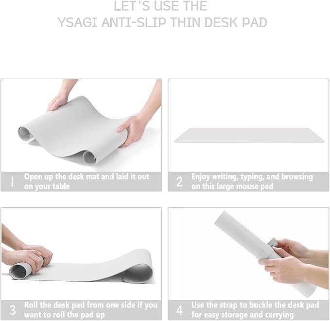 YSAGi Non-Slip Leather Desk Pad Long Size, Waterproof Laptop Computer Desk - Image 6