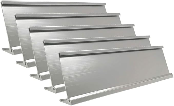 2" x 8" Aluminum Desk Name Plate Holder, Office Business Desk Sign Holder by Icomecn