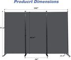 CHOSENM Room Divider, 3 Panel Folding Privacy Screens - Image 2