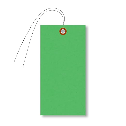 SmartSign 6.25 x 3.125 inch “Green” Blank Tyvek Shipping Tags - Image 5