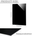 2 Pieces Black Acrylic Sheet, 8 x 12 Inch 1/8 Inch Thick, Home Decor, Display - Image 2