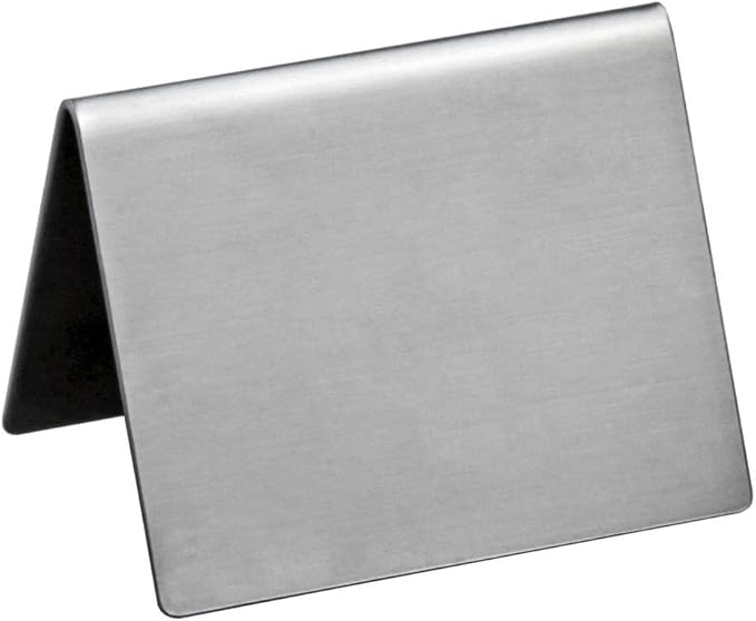 New Star Foodservice Stainless Steel Table Tent Sign by NewStarFoodservice
