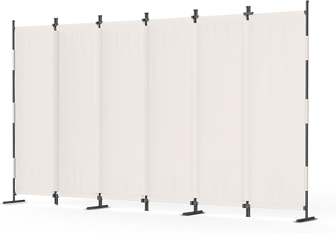 Kecreque 6 Panel Room Divider, 6ft Folding Screen Portable Wall Partition Room by Kecreque