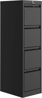 garveehome 4-drawer file cabinet with lock - heavy, main product view