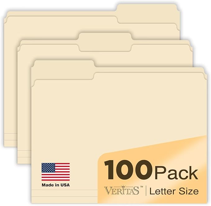 Manilla Folders 8.5 x 11 File Folders Letter Size Manila Folder by WritePads