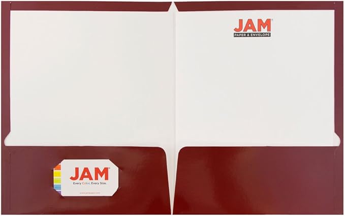 JAM PAPER Laminated Two Pocket Glossy School Folders - Image 2