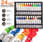 djar 87 pcs acrylic paint set with tabletop, side view