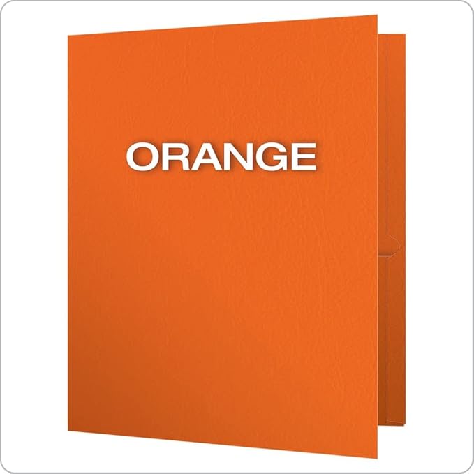 Oxford Twin-Pocket Folders, Textured Paper, Letter Size, Holds 100 Sheets - Image 3