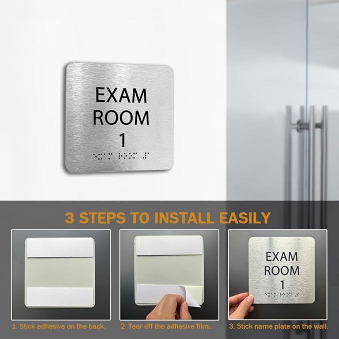 Exam Room Sign 6" x 6" Numbers 1-5 - Image 8