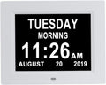 Aowasi 8 Alarms Digital Clock, Extra Large Display Wall Digital Day Calendar