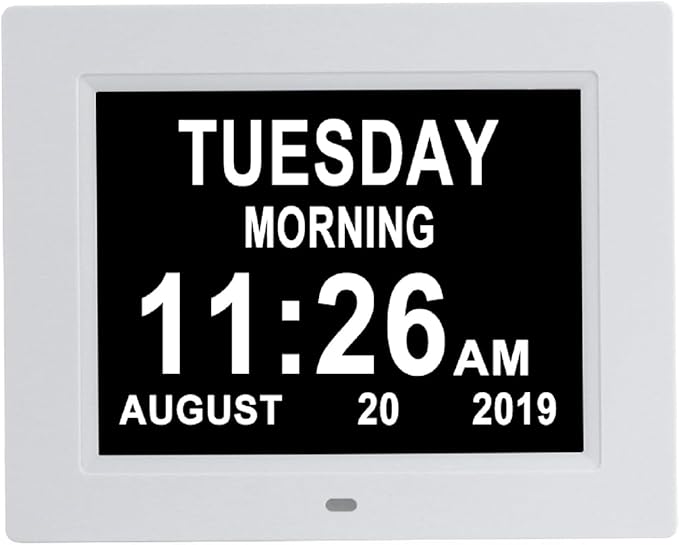 Aowasi 8 Alarms Digital Clock, Extra Large Display Wall Digital Day Calendar by Aowasi