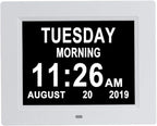 Aowasi 8 Alarms Digital Clock, Extra Large Display Wall Digital Day Calendar by Aowasi