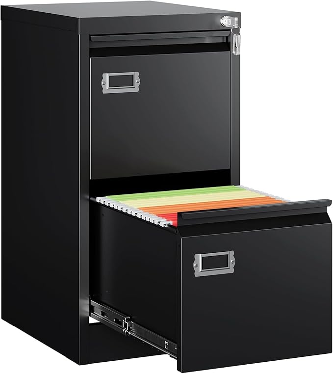 MIIIKO2 Drawer File Cabinet, Metal Vertical Filing Cabinets by MIIIKOOfficeFurniture