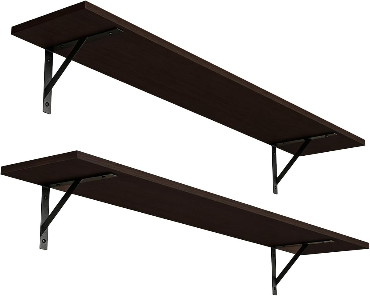 DINZI LVJ Long Wall Shelves, 39.4 Inch Wall Mounted Shelves with Brackets