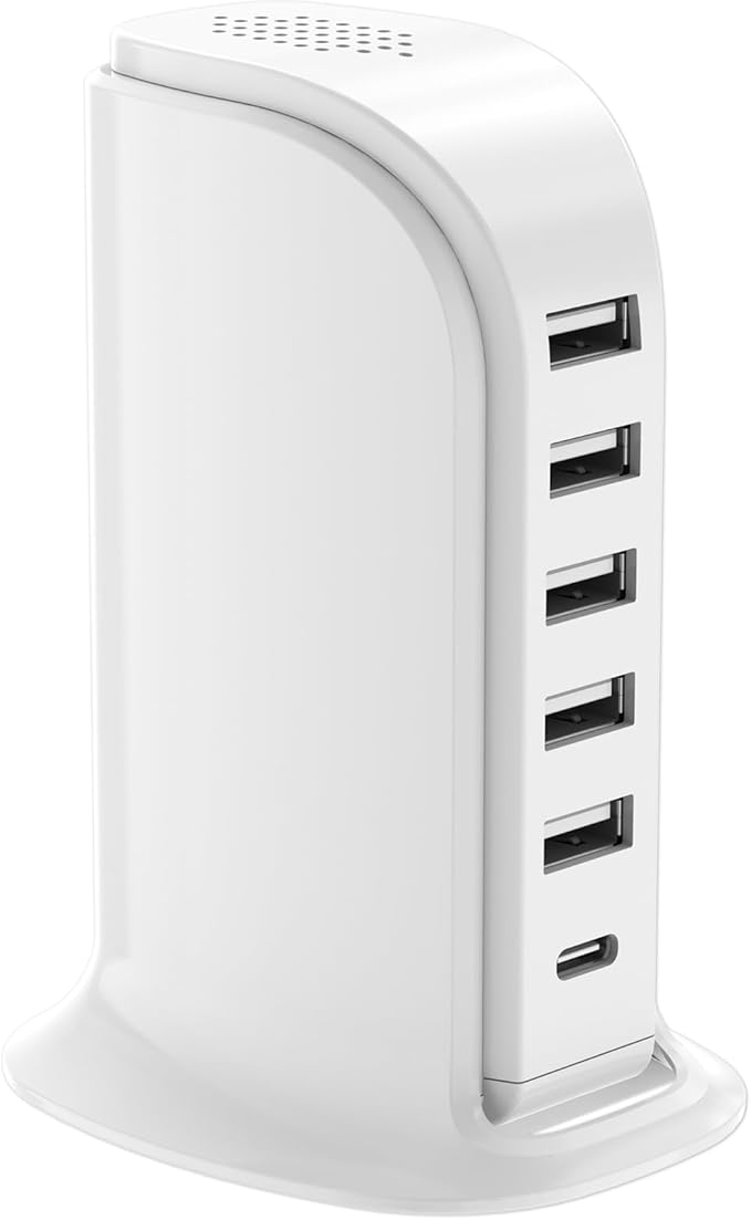 Charging Station for Multiple Devices Upoy, USB C Charger Block Fast Charging by TechGadgetsInYourMind