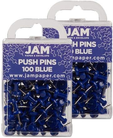 JAM PAPER Colorful Push Pins by JAMPaper