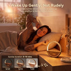 vivilumens sunrise alarm clock with sound machine &, close-up detail