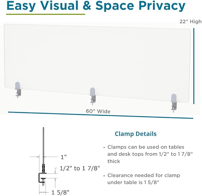 Desk Divider for Students and Desk Privacy Panel. Office Partitions and Ideal - Image 4