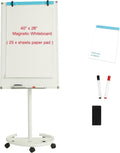 BIBOC Mobile Dry Erase Board – 40x28 inches Magnetic Portable Whiteboard Stand by BIBOCOFFIC
