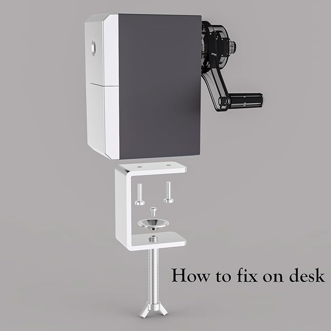 Premium Desktop Manual Pencil Sharpener, Desk Mount Design - Image 3