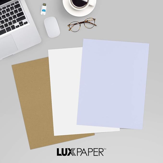 LUXPaper 8.5" x 11" Paper | Letter Size | Lilac Purple | 80lb. Text | 50 Qty - Image 9