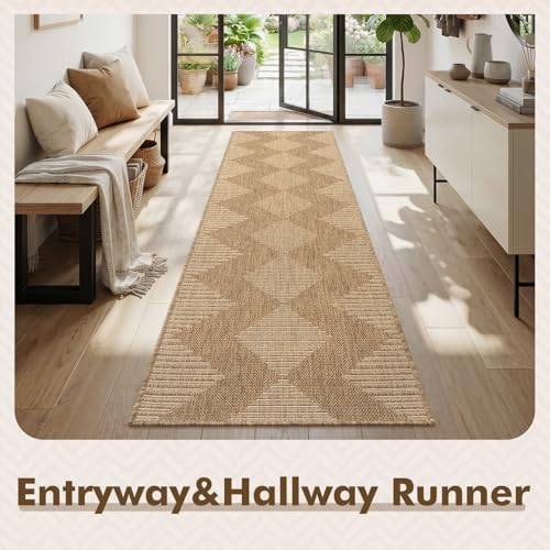 montvoo-2x6 ft indoor outdoor runner rugs for entryway, side view
