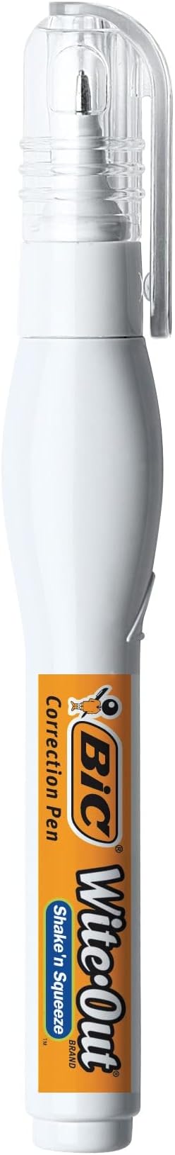 BIC Wite-Out Brand Shake 'n Squeeze Correction Pen, 8 ML Correction Fluid - Image 4