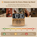 auroracalm extra loud alarm clock for heavy sleepers, side view