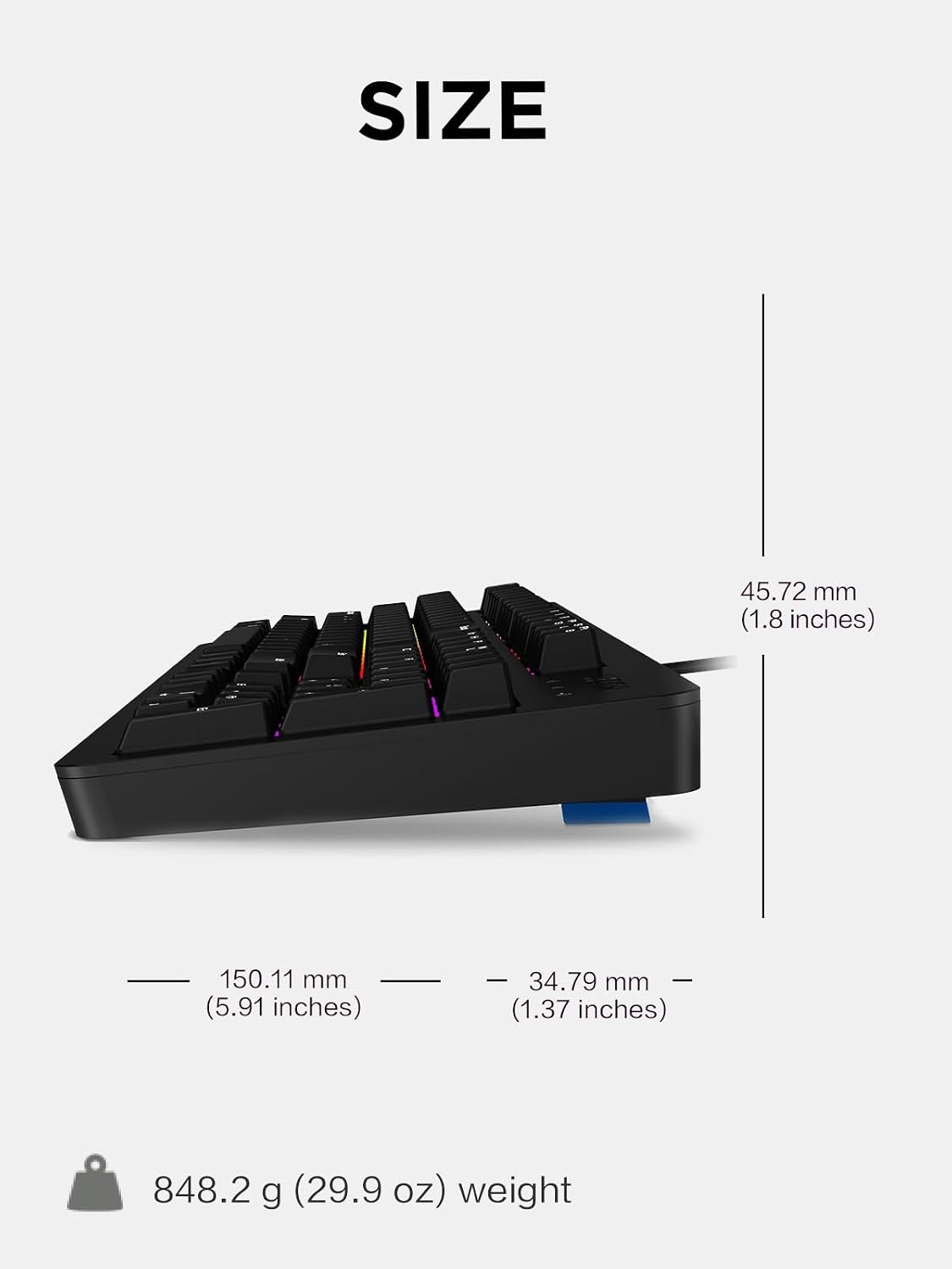 Lenovo Legion K310 RGB Wired Gaming Keyboard - Ultra-Fast Reaction Time with ...