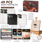 djar 49 pcs acrylic paint set with tabletop shown in use