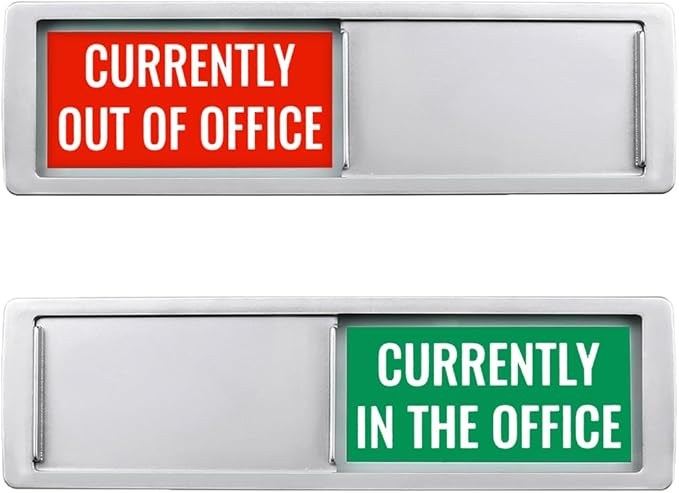 Currently In/Out of Office Magnetic Door Sign by SXKRHW