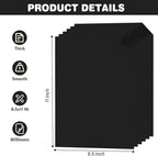 Cardstock 8.5 X 11, 80 Sheets Black Card Stock, 75lb/ 200gsm Copy Paper - Image 2