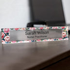 Signs ByLITA Floral Pattern Customized Nameplate | Rose Blush Personalized Full - Image 5